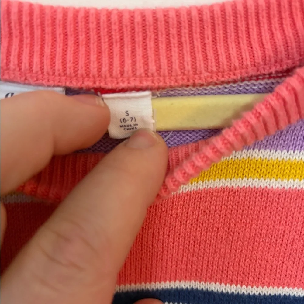 NWOT GAP Kids Multicolor Striped Sweater Dress size 6/7